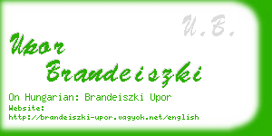 upor brandeiszki business card